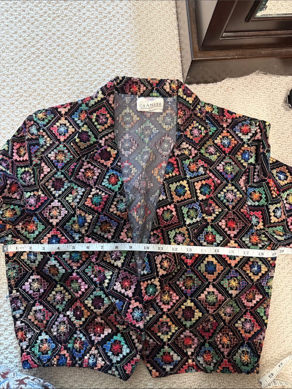Granite Multicolor Embroidered Cropped Jacket - Women - Picture 6 of 6